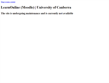 Tablet Screenshot of learnonline.canberra.edu.au