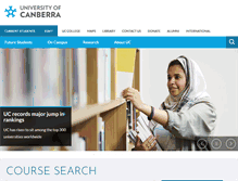 Tablet Screenshot of canberra.edu.au